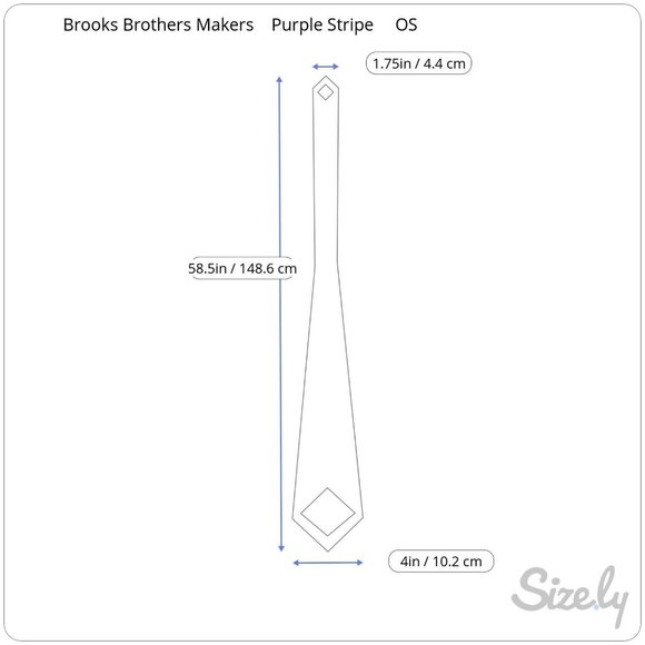 Brooks Brothers Makers Purple Blue Stripe Silk Blend Mens Necktie Tie Ties Y2K - Picture 3 of 3